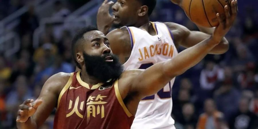 Rockets-Superstar James Harden spielte erneut überragend. Foto: Matt York/AP