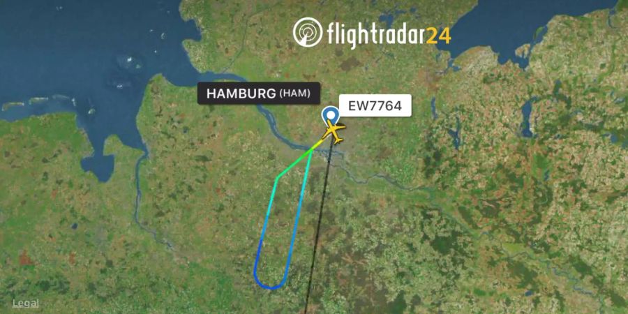 Der Flug EW7764 musste kurz nach Start umkehren und in Hamburg notlanden.