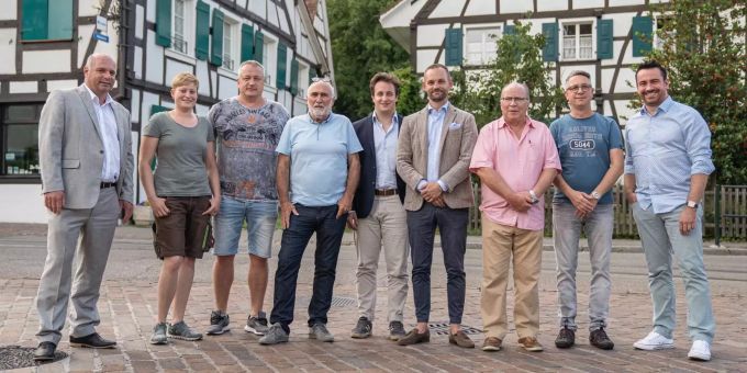 Der Vorstand des Gewerbevereins KMU Allschwil Schönenbuch. Gewerbeverein KMU Allschwil Schönenbuch