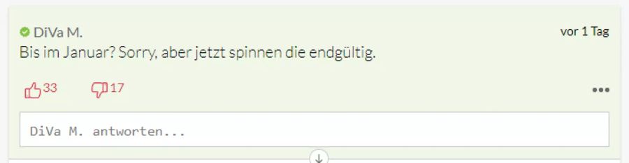 Dieser User stört, dass die sogenannte 3G-Regel bis voraussichtlich zum 24. Januar vorgesehen ist.