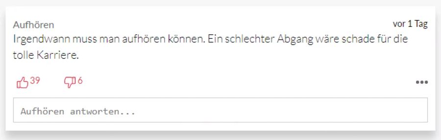 Dieser Leser rät Federer, das Racket an den Nagel zu hängen.