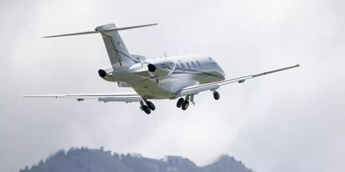 Ein Pilatus PC-24 in der Luft. (Symbolbild) Pilatus PC-24