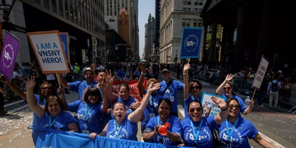 New York celebrates systemically important professional groups with a large parade