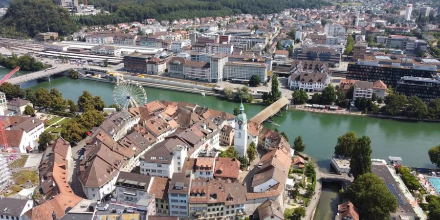 Die Stadt Olten im Kanton Solothurn.