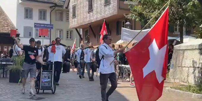 Eine Demonstration gegen das Coronavirus. (Archivbild) Coronavirus Demo