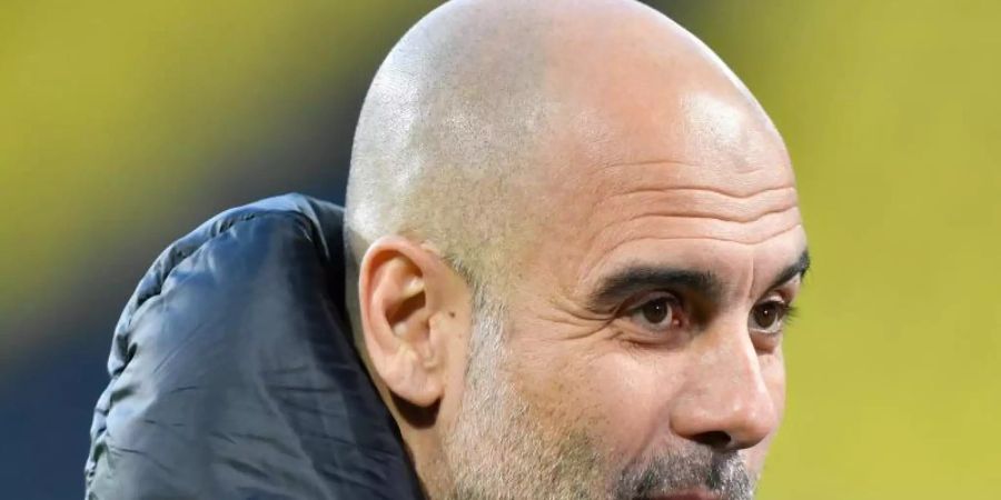 Spricht mit Respekt von RB Leipzig: Pep Guardiola, Trainer von Manchester City. Foto: Martin Meissner/AP-Pool/dpa
