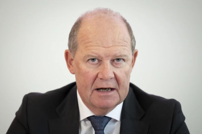 Valentin Vogt, Präsident des Arbeitgeberverbands, an der Medienkonferenz über die Kampagne «Perspektive Schweiz», 7. Oktober 2022. Vogt Arbeitgeberverbands Perspektive Schweiz