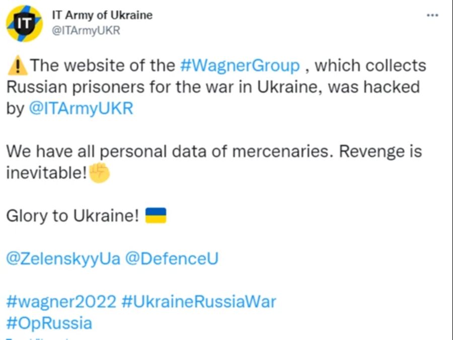 Ukraine Krie Wagner Hacker