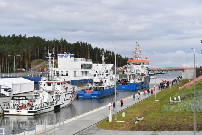 Der neue Ostseekanal bei Vistula Spit. Kanal
