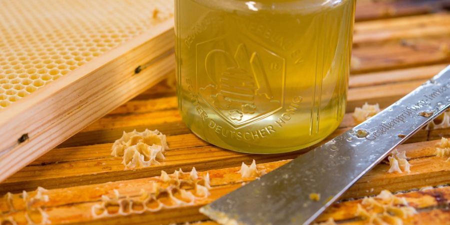 Ob ein Honig fest oder flüssig ist, hat mit dem Verhältnis von Glukose und Fruktose zu tun. Überwiegt Fruktose, bleibt er flüssig, überwiegt Glukose, wird er fest.