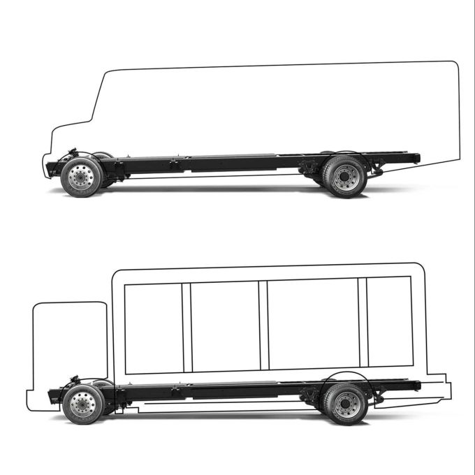 Anstatt Offroader baut die Firma nun eine modulare E-Basis fürs Nutzfahrzeuge. Bollinger Motors