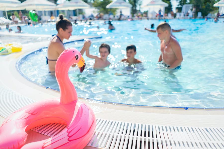 Flamingo Plastik Pool Familie Hotel