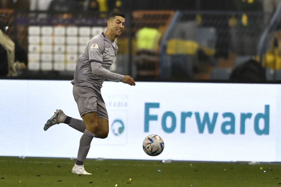 Cristiano Ronaldo geht seit Januar für Al-Nassr in Saudi-Arabien auf Torjagd.