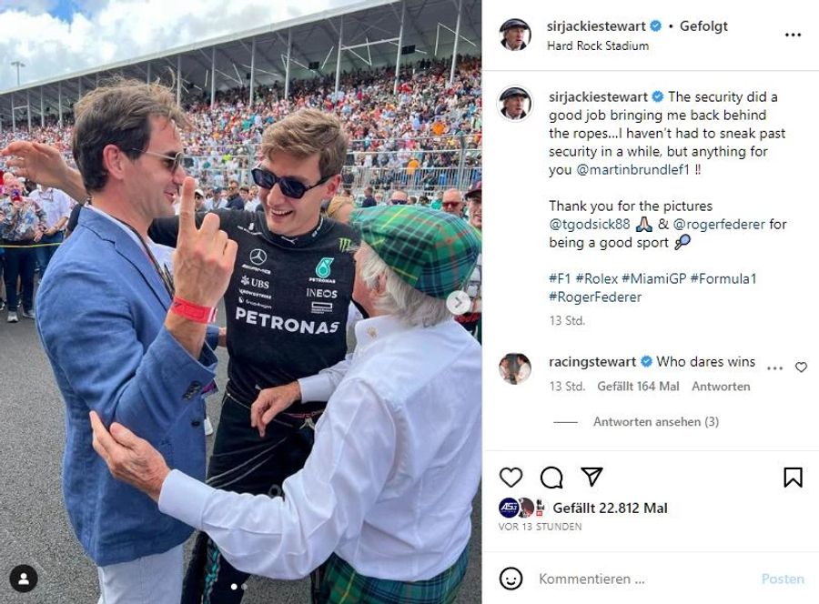 Jackie Stewart Roger Federer