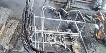 Beim Brand entstand Sachschaden.