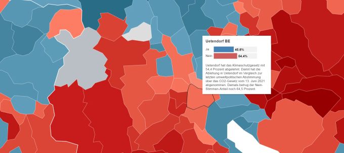 Uetendorf BE sagt Nein zum Klimaschutz-Gesetz – wie ändliche Nachbargemeinden wie Seftigen und Gurzelen, aber anders als Thun oder Steffisburg. Uetendorf Klimaschutz-Gesetz