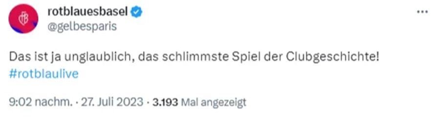 Ein Fan spricht nach der Tobol-Pleite vom «schlimmsten Spiel der Clubgeschichte».