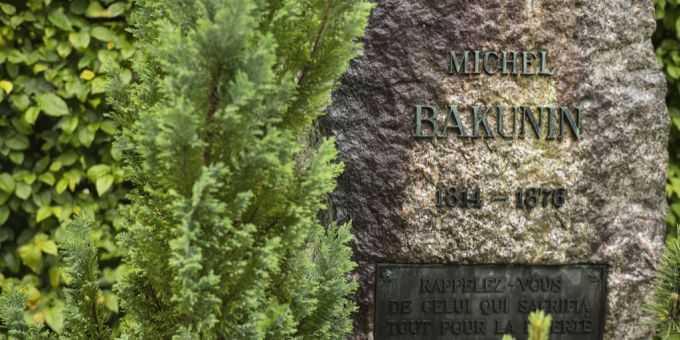 Grabstelle von russischem Revolutionär Michail Alexandrowitsch Bakunin. Michail Alexandrowitsch Bakunin Grab