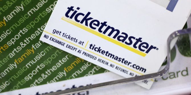 Ticketmaster-Zettel