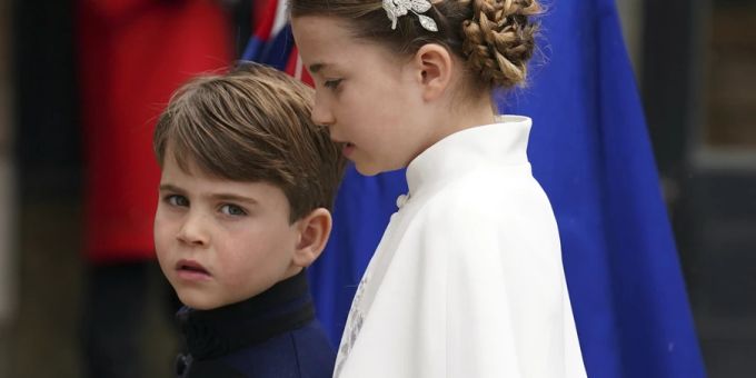 Prinz Louis und seine Schwester Prinzessin Charlotte. prinz louis