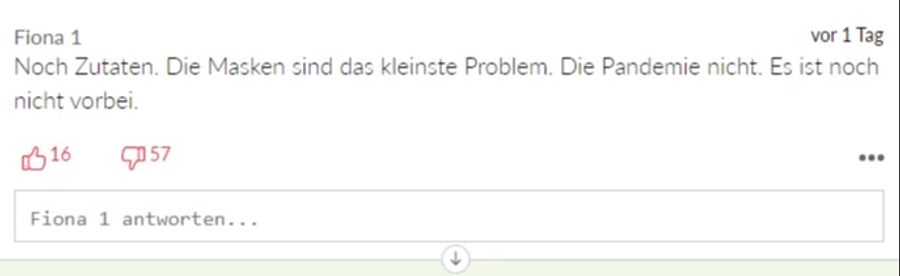 «Fiona 1» hingegen warnt: «Es ist noch nicht vorbei.»
