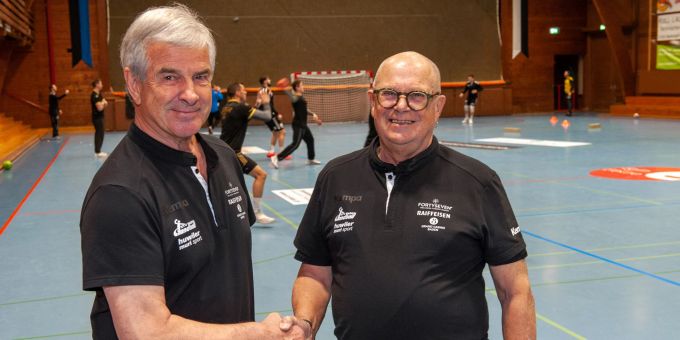 Jürg Kappeler (l.) übergibt die GmbH-Leitung Ende Saison an Walter Benz. STV Baden
