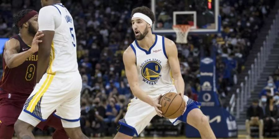 Der Shooting Guard der Golden State Warriors: Klay Thompson (11). Foto: John Hefti/AP/dpa