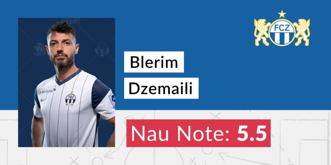 Die Nau.ch-Note für Blerim Dzemaili vom FC Zürich. FC Zürich