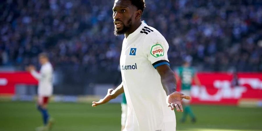 Muss sich nicht vor Gericht verantworten: HSV-Profi Bakery Jatta. Foto: Christian Charisius/dpa