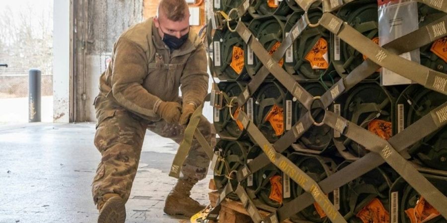 Militärische Lieferung der USA an die Ukraine.