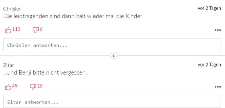 Die beiden Kinder und Hund Benji tun vielen Lesern leid.