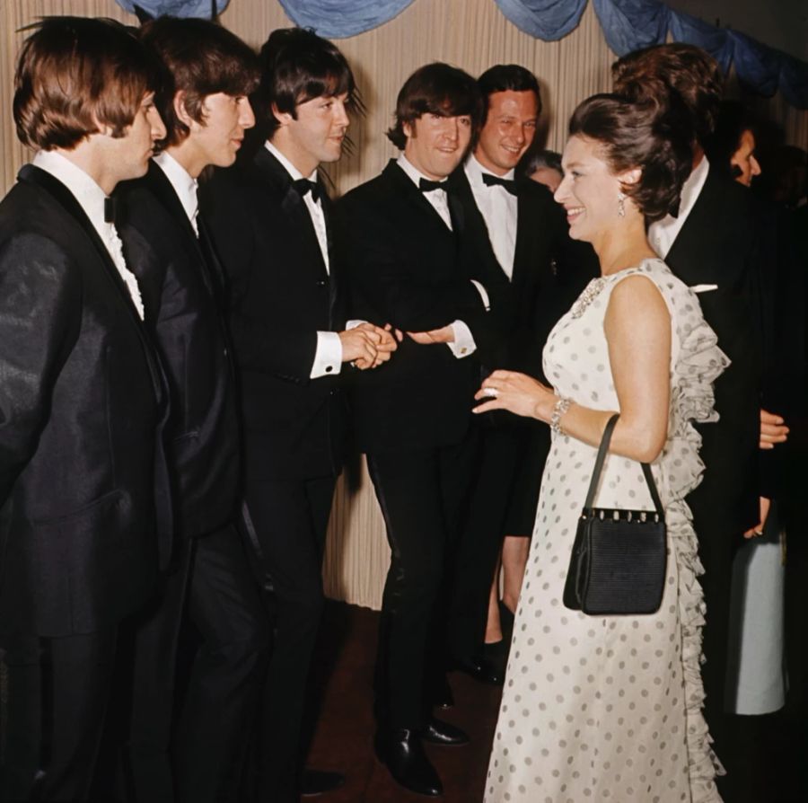 Prinzessin Margaret mit den Beatles.