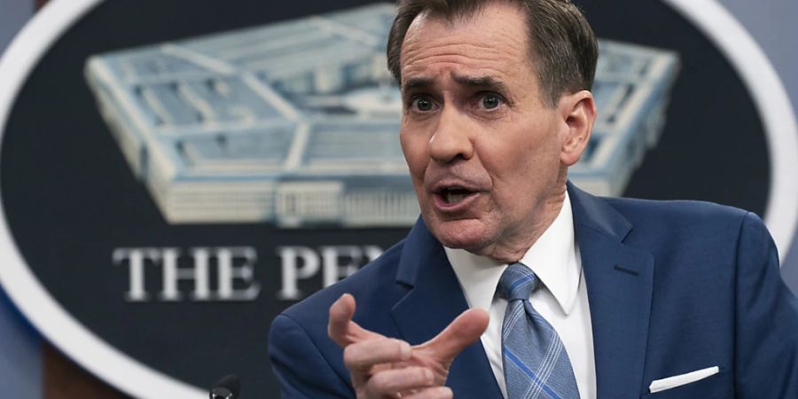 John Kirby, Sprecher des Pentagon, spricht während eines Briefings im Pentagon. Foto: Manuel Balce Ceneta/AP/dpa