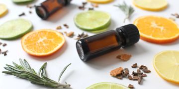 Orangenscheiben Zitronenscheiben Nelken Fläschen