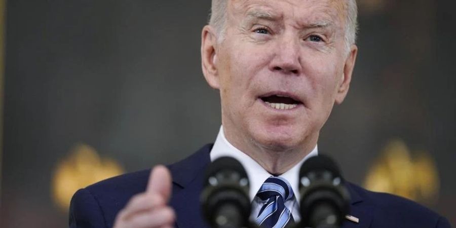 Joe Biden, Präsident der USA, spricht im Weissen Haus über den Arbeitsmarktbericht von Januar. Foto: Carolyn Kaster/AP/dpa