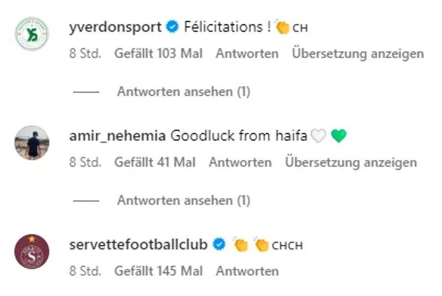Yverdon und Servette applaudieren dem Meister ebenfalls.