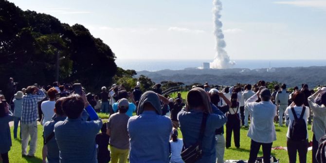 H2A rocket launch at the Tanegashima Space Center