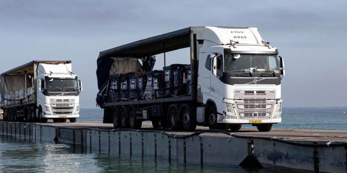 Künftig sollen Hilfsgüter über einen Hafen in Israel nach Gaza gelangen. Hafen in Israel