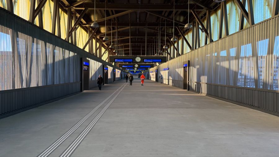 Schon am Morgen desselben Tages war auf dem Übergang wenig los.