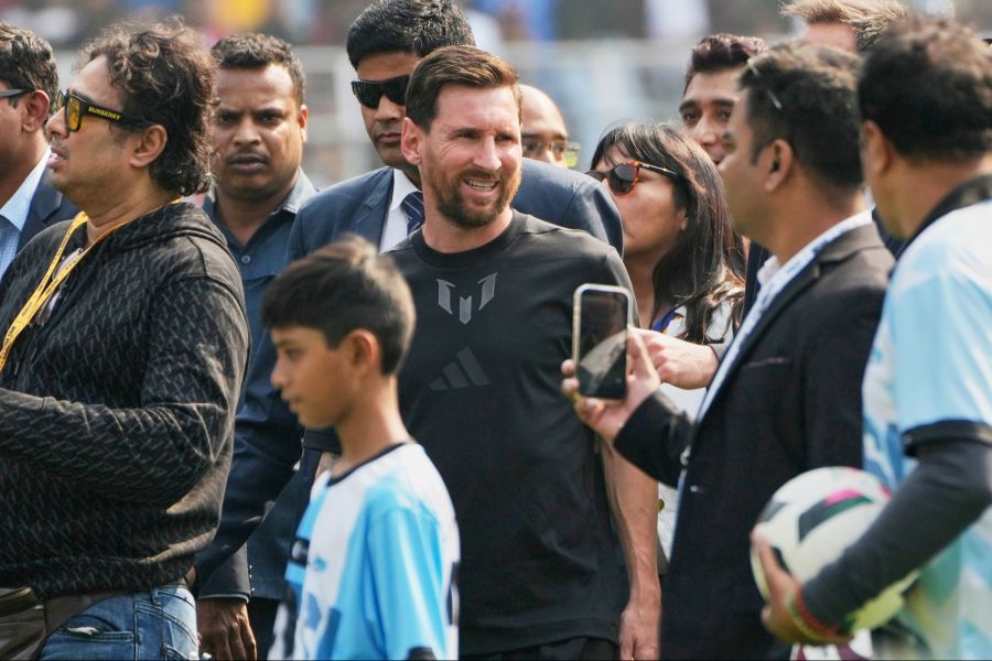 Fussball-Star Lionel Messi besucht in diesem Tagen Indien.