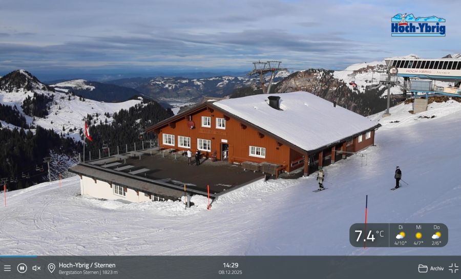 Ein Bild vom Montagnachmittag: Die Terrasse ist schneebefreit.