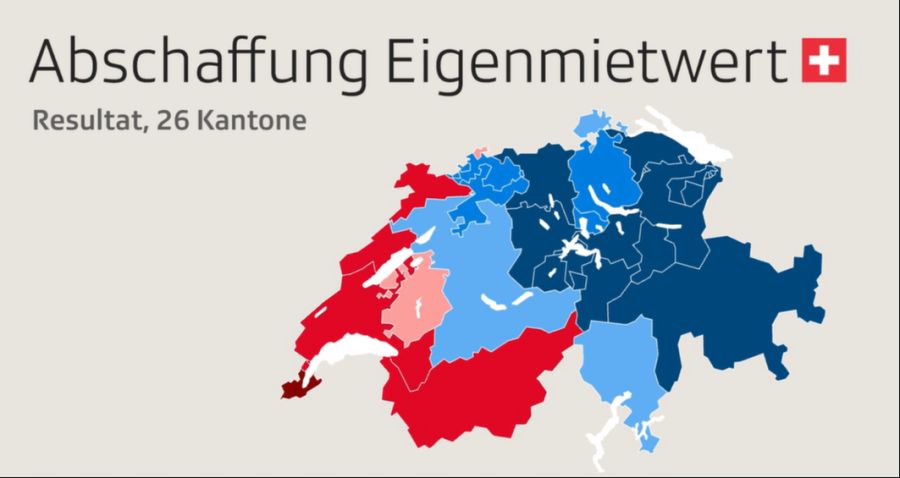 Noch eklatanter fielen die Unterschiede entlang des Röstigrabens aus.