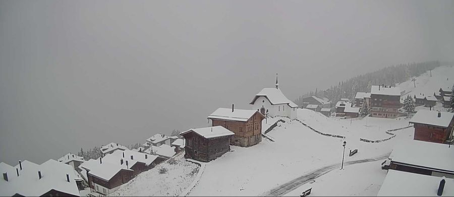 Nun ist auf der Bettmeralp der Winter eingekehrt.