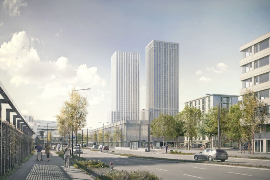 Die beiden Hochhäuser des Projekts «Ensemble» sind den Gegnerinnen und Gegnern ein Dorn im Auge.