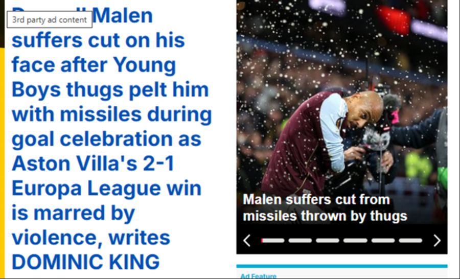 Bei der Daily Mail ist von «Schlägern» die Rede.