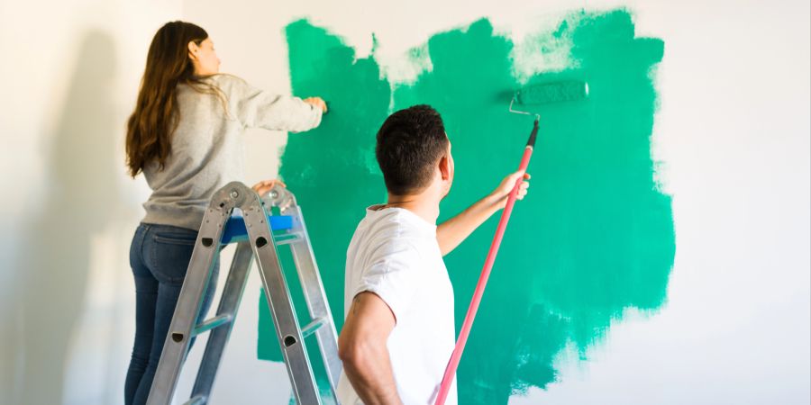 Mietwohnung Wohnung malen Wand