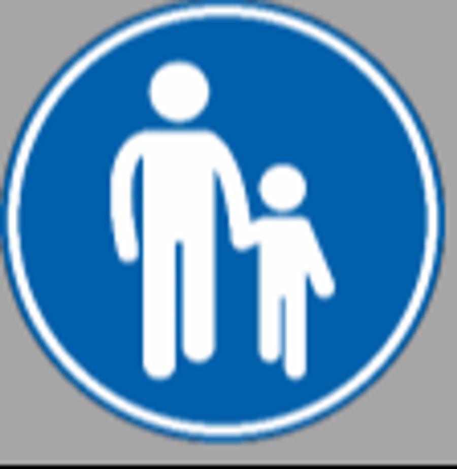 Das neue Schild zeigt zwei genderneutrale Personen.