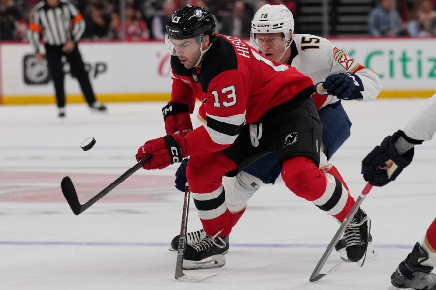Die New Jersy Devils mit Nico Hischier, Timo Meier und Jonas Siegenthaler blieben ohne Torerfolg. (Archivbild)