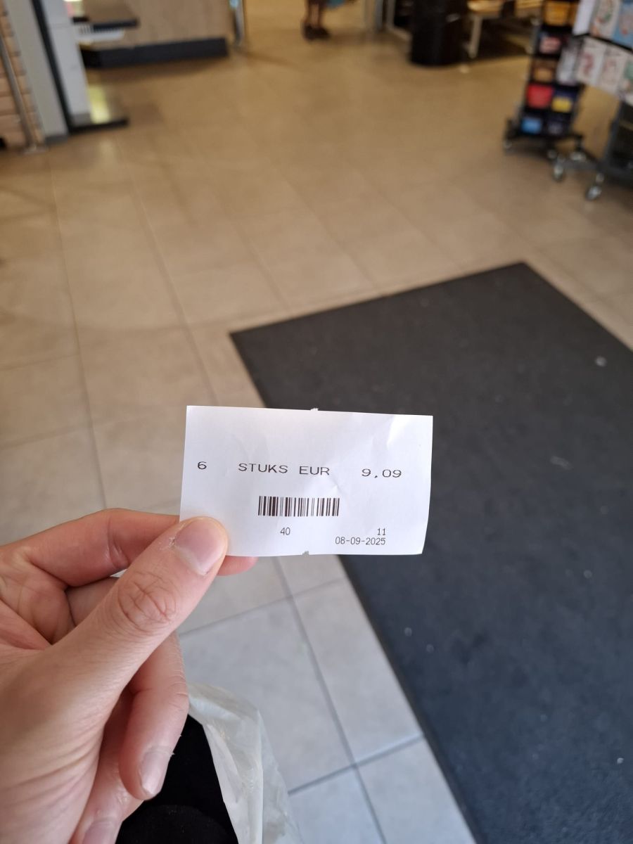 Bei Albert Heijn ist der Zettel sogar noch kleiner.
