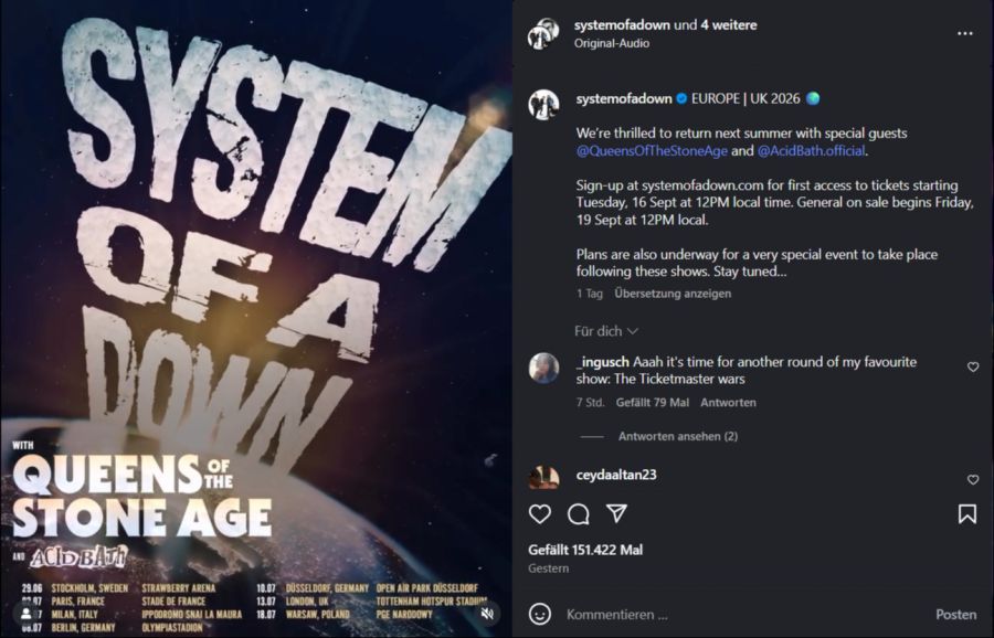 system of a down tour2026